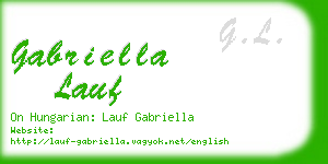 gabriella lauf business card